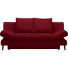 SCHLAFSOFA in Dunkelrot  - Schwarz/Dunkelrot, Design, Textil/Metall (200/85/90cm) - Xora