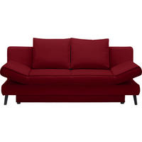 SCHLAFSOFA in Dunkelrot  - Schwarz/Dunkelrot, Design, Textil/Metall (200/85/90cm) - Xora