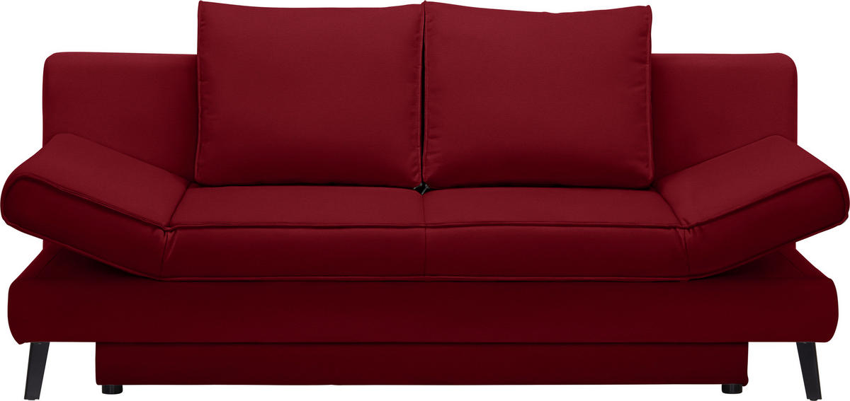 SCHLAFSOFA in Dunkelrot  - Schwarz/Dunkelrot, Design, Textil/Metall (200/85/90cm) - Xora