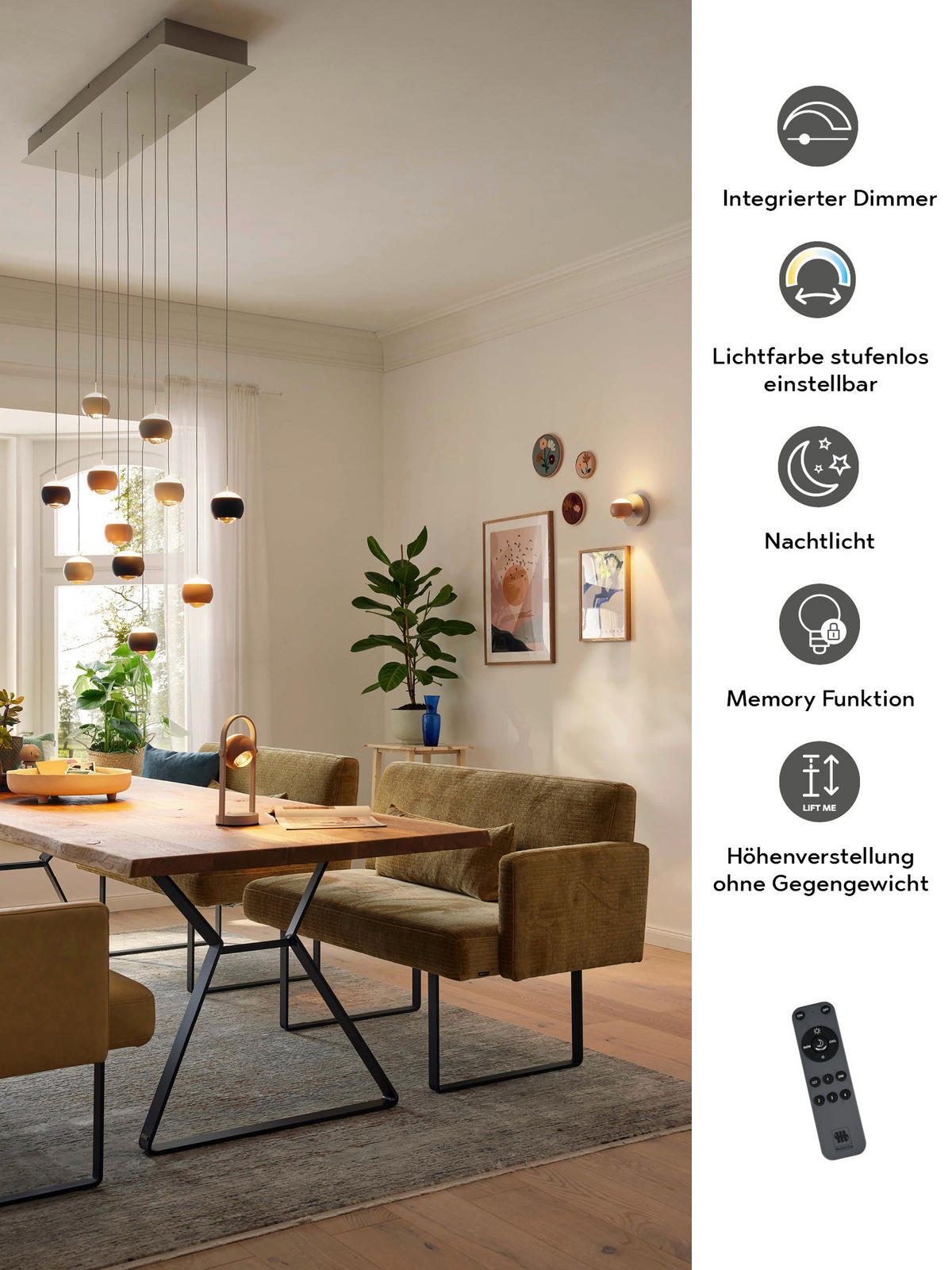 LED-WANDLEUCHTE Musterring 14,5/15,0 cm   - Anthrazit/Grau, KONVENTIONELL, Metall (14,5/15,0cm) - Musterring