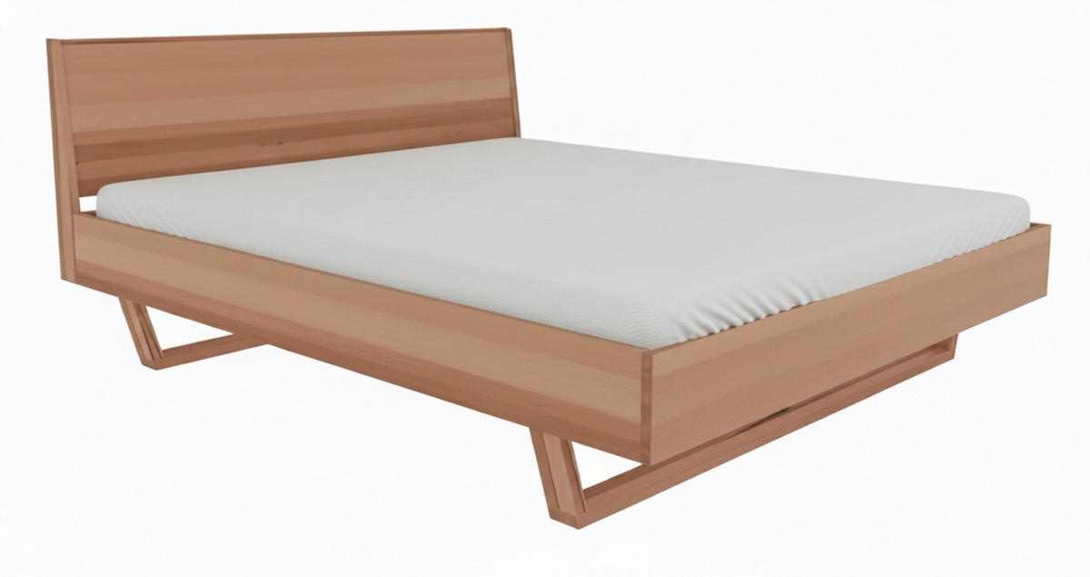 BETT 200/200 cm  Kernbuche   - Kernbuche, Modern, Holz (200/200cm) - MID.YOU