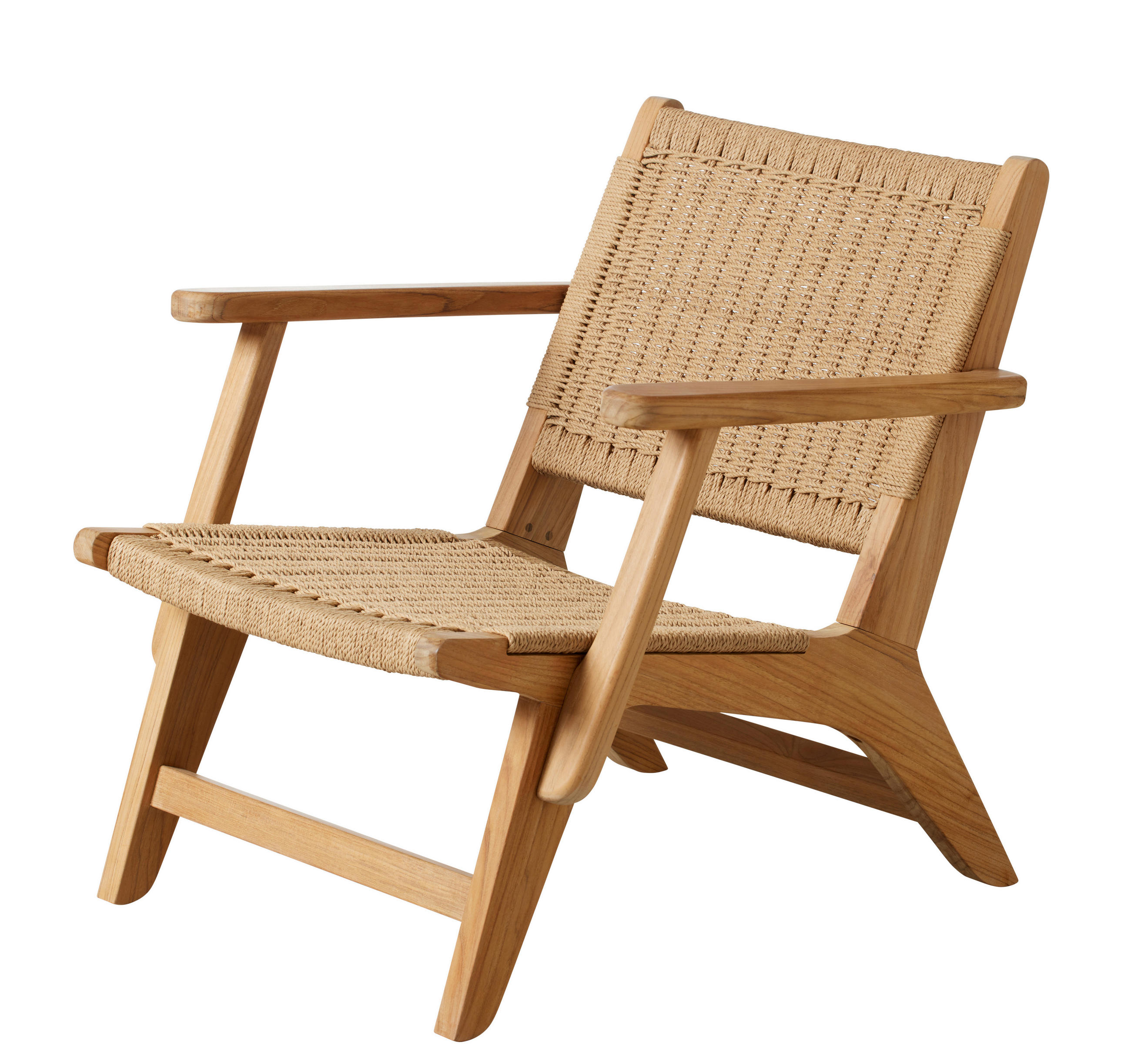 LOUNGESESSEL Hellbraun, Teakfarben Teakholz vollmassiv  - Hellbraun/Teakfarben, Natur, Holz/Papier (68/71/72cm) - Gardenson
