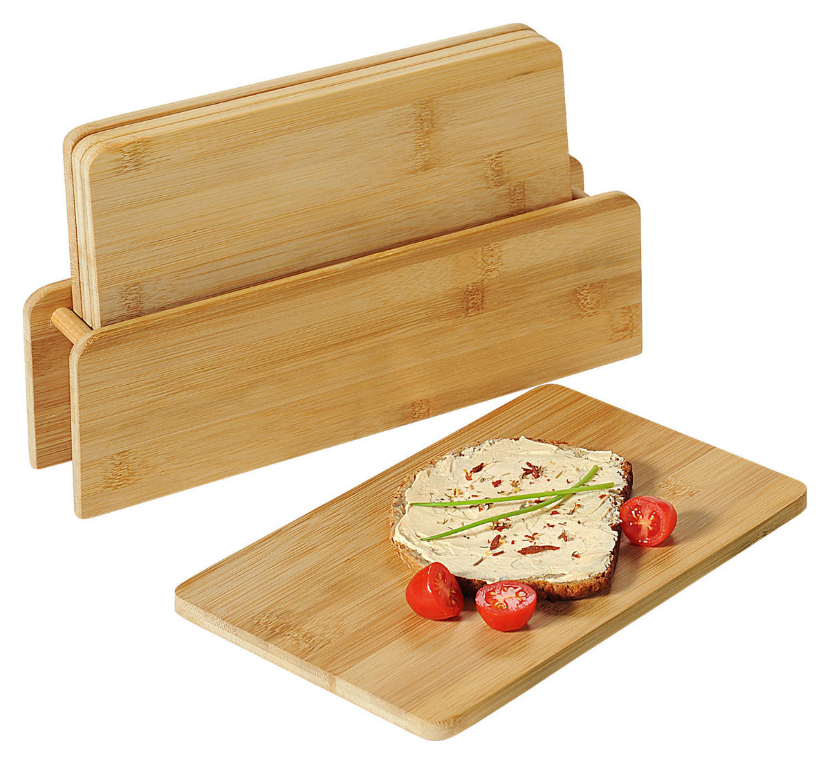 SCHNEIDEBRETT-SET 6-teilig    29/6/18 cm  - Hellbraun, Basics, Holz (29/6/18cm) - Kesper
