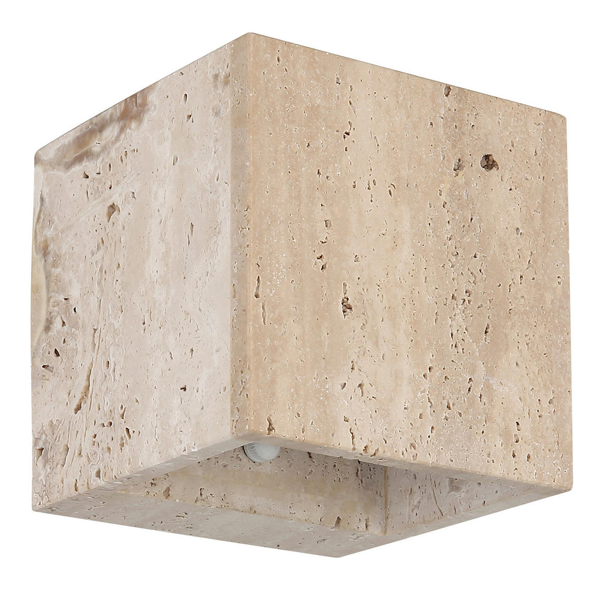 LED-WANDLEUCHTE Rojas 12/12/12 cm  - Naturfarben/Weiß, Natur, Stein/Metall (12/12/12cm)