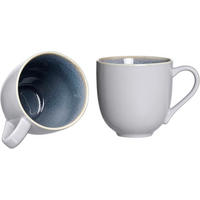 KAFFEEBECHER Skagen Stone  440 ml   - Blau/Grau, Basics, Keramik (13/10/10cm) - Ritzenhoff Breker