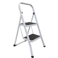 KLAPPTRITTLEITER - Schwarz/Weiß, Basics, Kunststoff/Metall (43,5/49/83,5cm) - Spirella