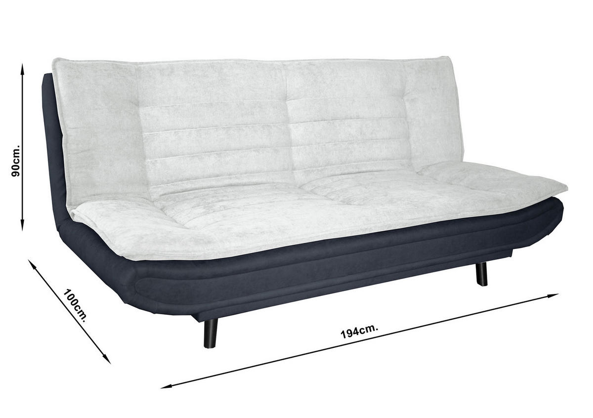 SCHLAFSOFA in Textil Anthrazit, Greige  - Greige/Anthrazit, Modern, Holz/Textil (194/90/100cm) - P & B