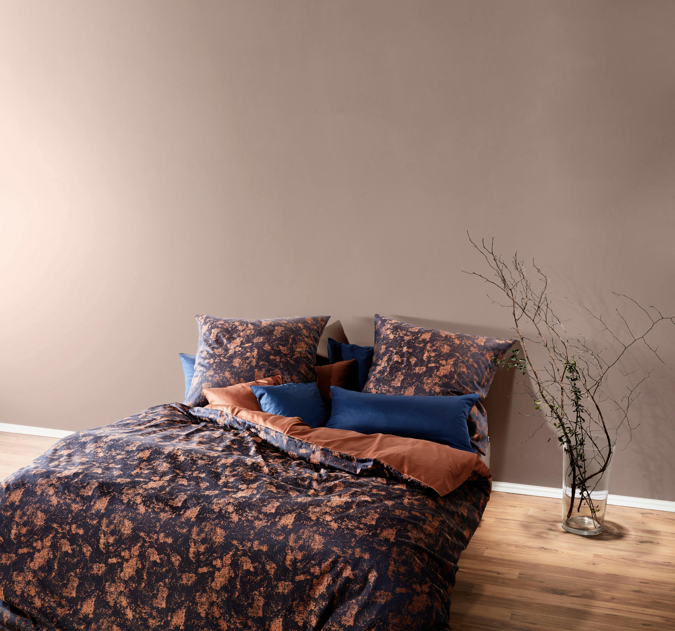 BETTWÄSCHE Black Premium Damast Damast 155/200 cm  - Messingfarben, Basics, Textil (155/200cm) - Fleuresse