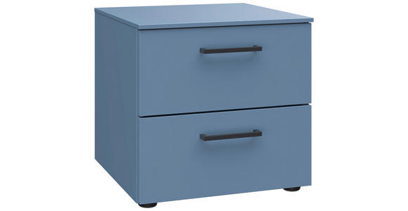 NACHTSCHRANK 42/41/41 cm  - Blau/Schwarz, Design, Holzwerkstoff/Kunststoff (42/41/41cm) - Novel