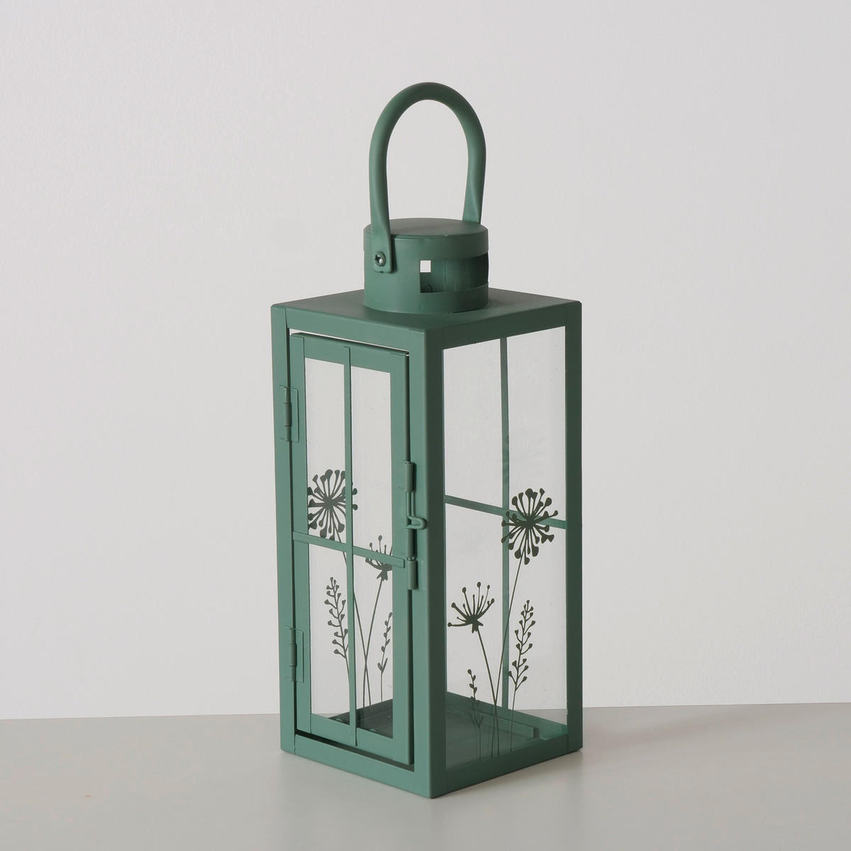 LATERNE - Dunkelgrün, Basics, Glas/Metall (10/10/25cm)