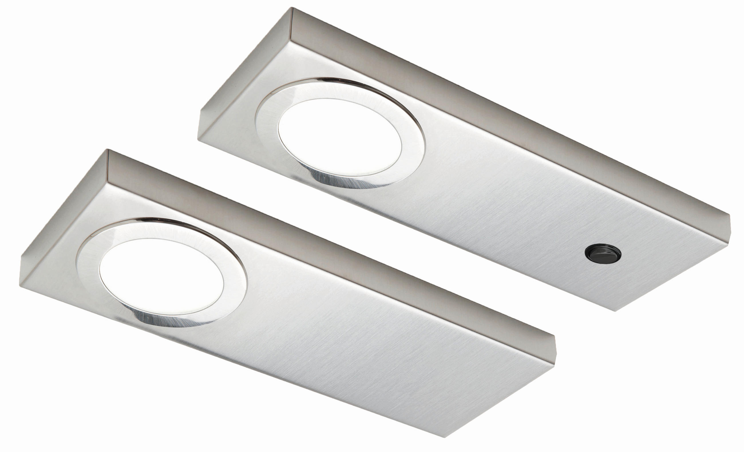 UNTERBAULEUCHTEN-SET - Edelstahlfarben, Basics, Metall (20,6/7,2/1,6cm) - HKT