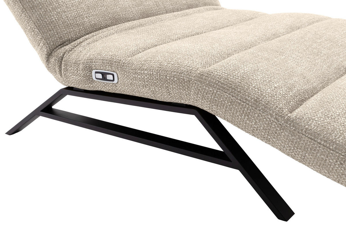RELAXLIEGE Chenille Platinfarben  - Platinfarben/Schwarz, Design, Textil/Metall (120/54-113/158-198cm) - Pure Home Lifestyle