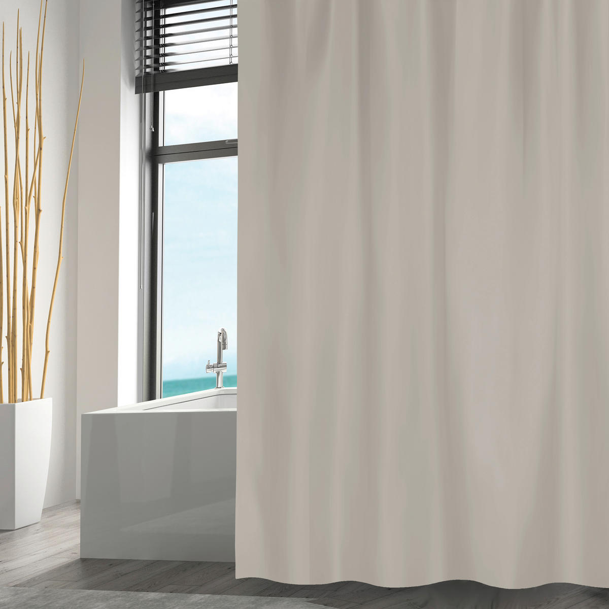 DUSCHVORHANG f120/200 cm  - Taupe, Basics, Textil (120/200cm) - MSV