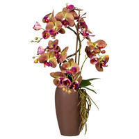 KUNSTPFLANZE Orchidee 70 cm  - Lila/Braun, Design, Keramik/Kunststoff (70cm)