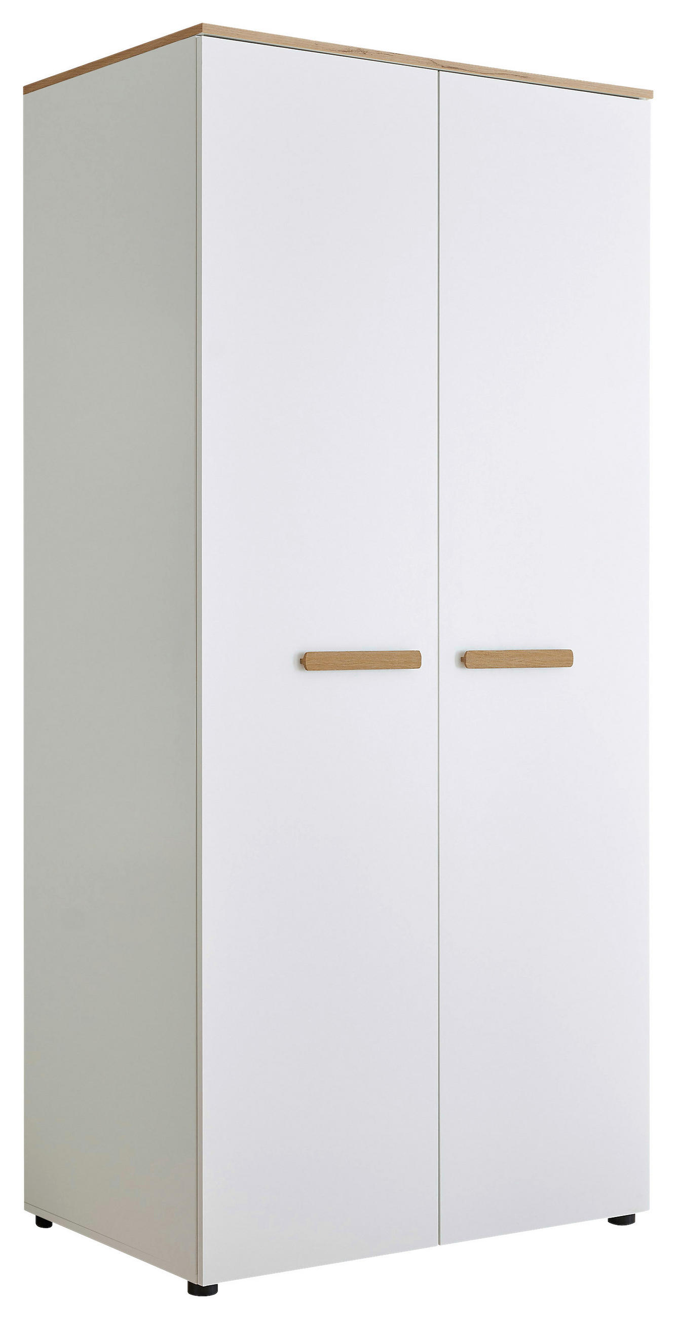 BABYKLEIDERSCHRANK  - Eiche Artisan/Weiß, Basics, Holzwerkstoff/Kunststoff (90/195/60cm) - My Baby Lou