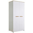 BABYKLEIDERSCHRANK  - Eiche Artisan/Weiß, Basics, Holzwerkstoff/Kunststoff (90/195/60cm) - My Baby Lou