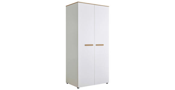 BABYKLEIDERSCHRANK  - Eiche Artisan/Weiß, Basics, Holzwerkstoff/Kunststoff (90/195/60cm) - My Baby Lou