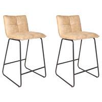 BARHOCKER-SET in Beige  - Beige/Schwarz, KONVENTIONELL, Textil/Metall (44/87/50cm) - MID.YOU