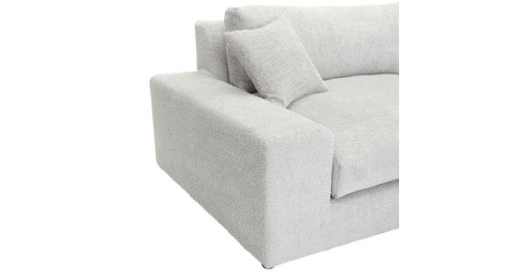 ECKSOFA  Greige Bouclé  - Greige/Schwarz, MODERN, Kunststoff/Textil (255/255cm) - Landscape