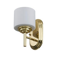 BADEZIMMER-WANDLEUCHTE - Messingfarben, Konventionell, Glas/Metall (38.1/39.7 /42.2cm) - Elstead Lighting