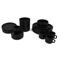 KOMBISERVICE Schwarz 20-teilig 4 Personen  - Schwarz, Basics, Keramik - P & B