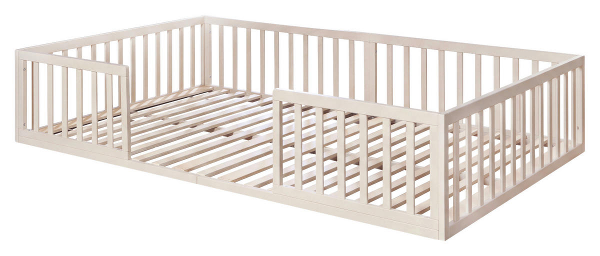 BODENBETT roba Bodenbett, 120/200 cm,  in Kaschmir  - Hellbraun/Kaschmir, Basics, Holzwerkstoff (120/200cm) - Roba
