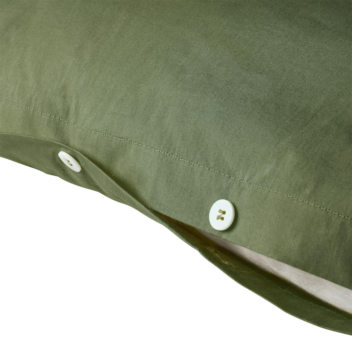 POVLEČENÍ, perkál, olivově zelená, 140/200 cm - olivově zelená, Basics, textil (140/200cm) - Bio:Vio