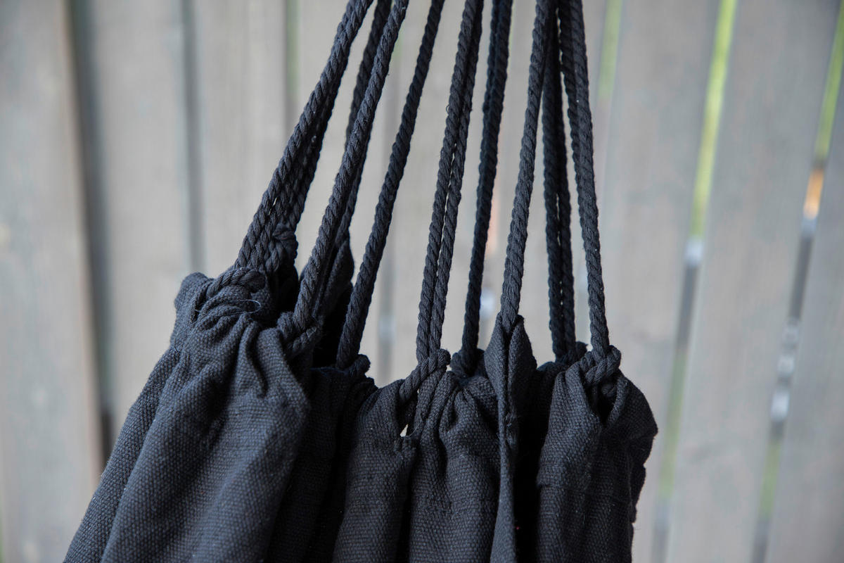 HÄNGEMATTE  - Schwarz, KONVENTIONELL, Kunststoff (150/1/200cm) - Gardenson