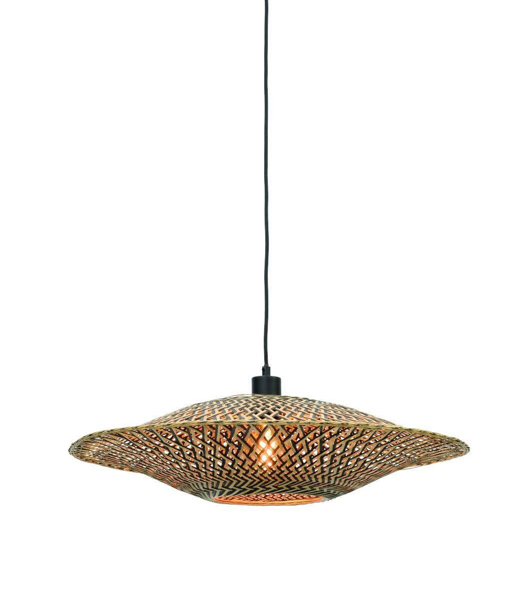 HÄNGELEUCHTE GOOD&MOJO 60/15 cm   - Hellbraun/Schwarz, Natur, Naturmaterialien (60/15cm) - Good & Mojo