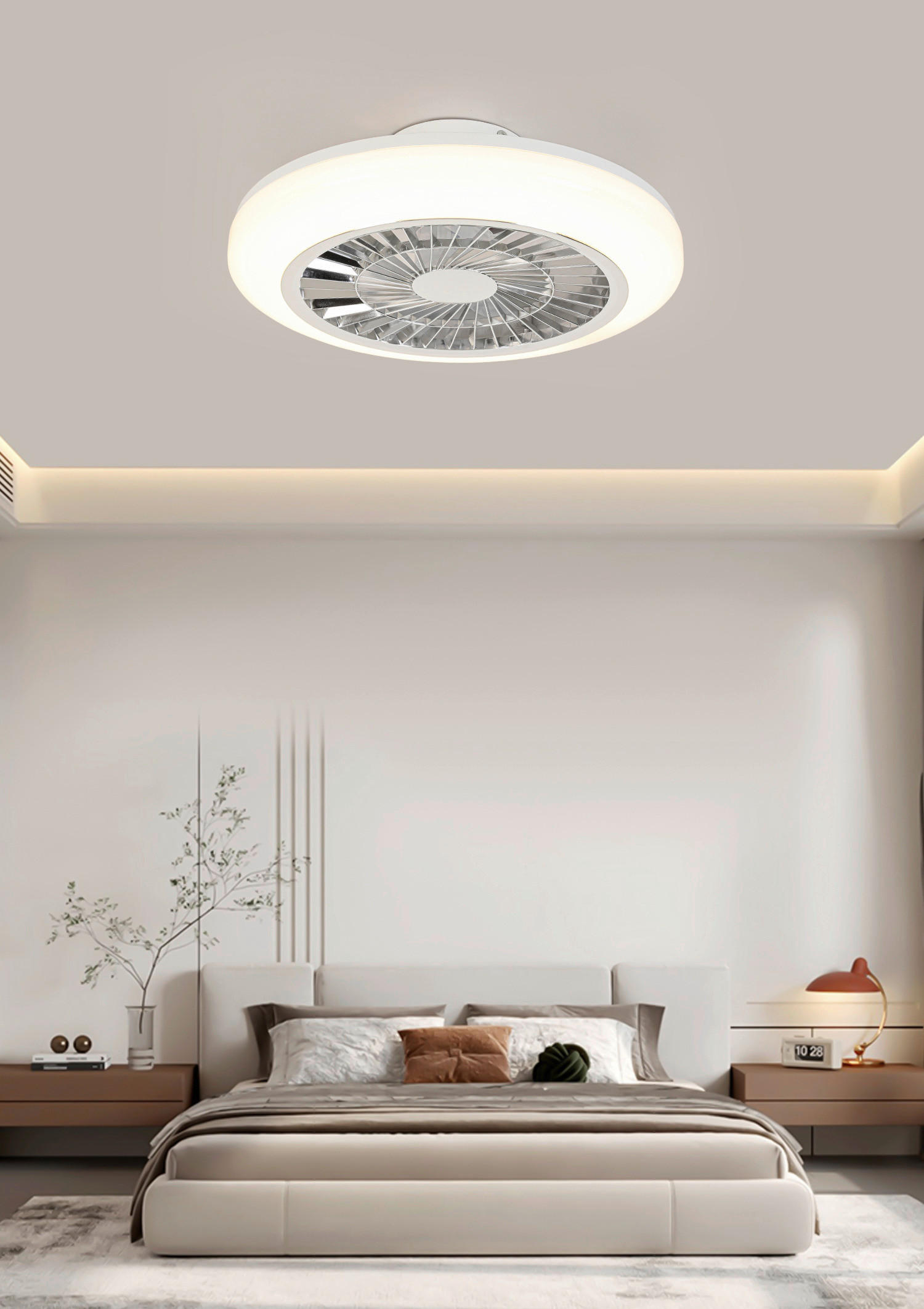 VENTILATOR STROPNI  - bijela/prozirno, Trend, plastika (45/16cm) - Novel