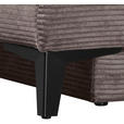 SCHLAFSOFA Cord Taupe  inkl. Bettkasten, Schlaffunktion, Armteilverstellung  - Taupe/Schwarz, Design, Textil/Metall (200/85/90cm) - Novel