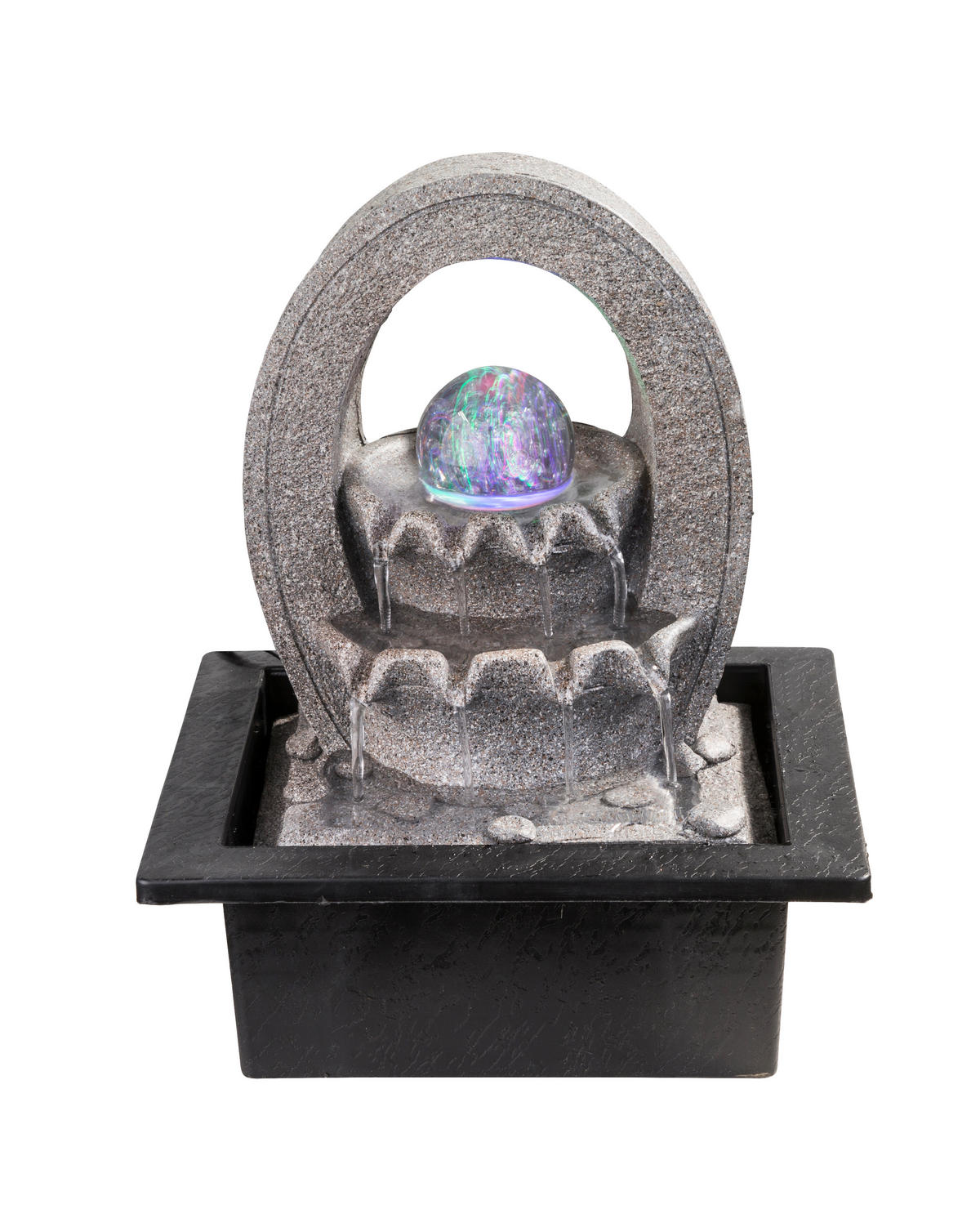 ZIMMERBRUNNEN - Grau, Basics, Kunststoff (21/17,5/25,5cm) - Globo