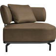 SESSEL in Echtleder Braun  - Schwarz/Braun, Design, Leder/Metall (98/85/98cm) - Dieter Knoll