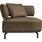 SESSEL in Echtleder Braun  - Schwarz/Braun, Design, Leder/Metall (98/85/98cm) - Dieter Knoll