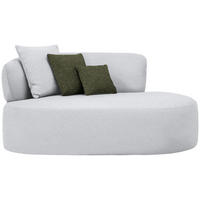 RÉCAMIERE in Chenille Grün, Hellgrau  - Hellgrau/Schwarz, MODERN, Kunststoff/Textil (166/86/105cm) - Hom`in