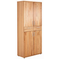 SCHUHSCHRANK Kernbuche furniert, teilmassiv Buchefarben  - Chromfarben/Buchefarben, Design, Holz/Kunststoff (84/191,5/39cm)
