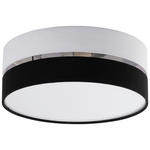 DECKENLEUCHTE  37/13,5 cm    - Schwarz/Weiß, MODERN, Kunststoff/Textil (37/13,5cm) - Novel