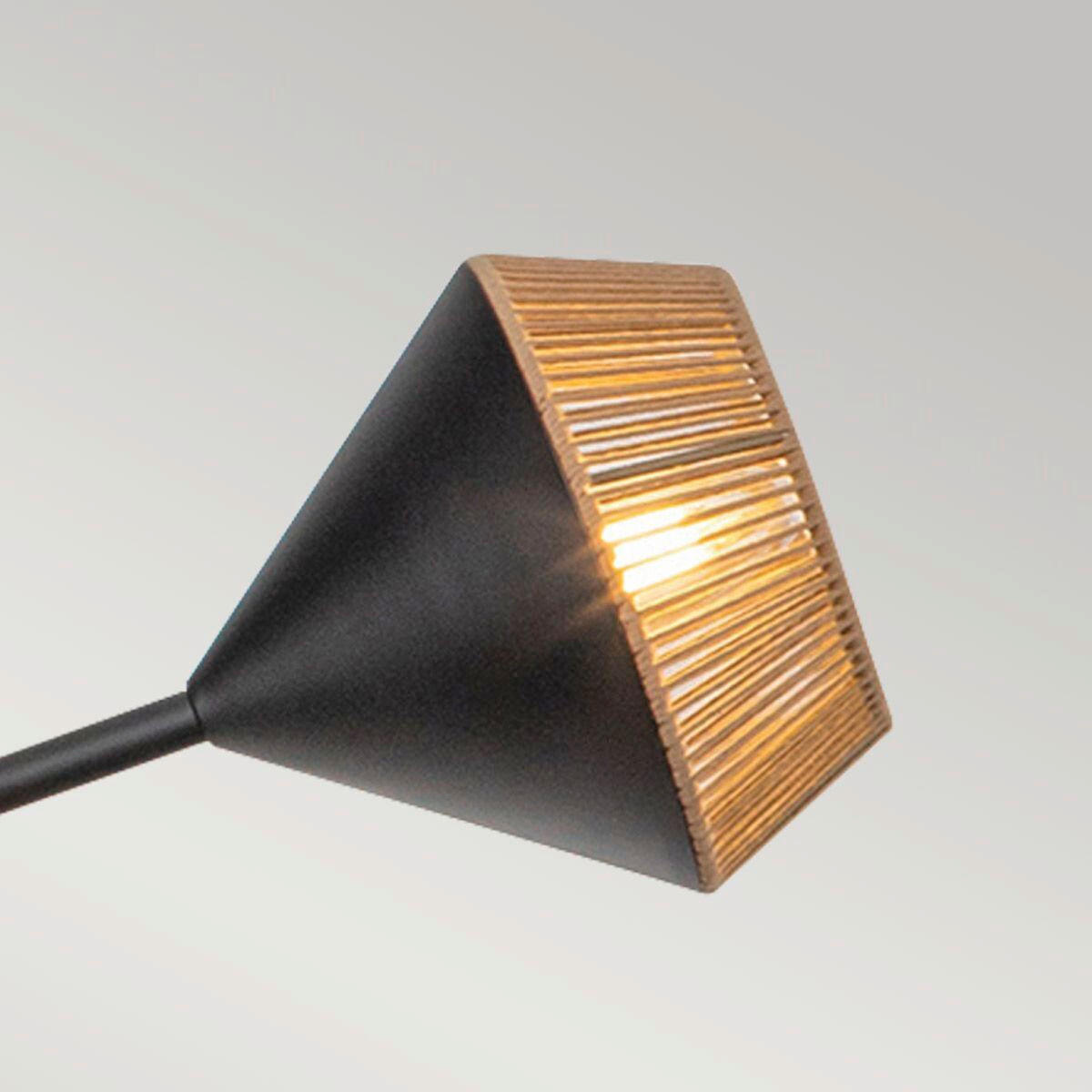 KRONLEUCHTER 40,6/95,3 cm   - Schwarz/Naturfarben, KONVENTIONELL, Textil/Metall (40,6/95,3cm) - Elstead Lighting