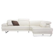 SEDACÍ SOUPRAVA, kůže, bílá - bílá/barvy chromu, Design, kůže (296/230cm) - Natuzzi Editions