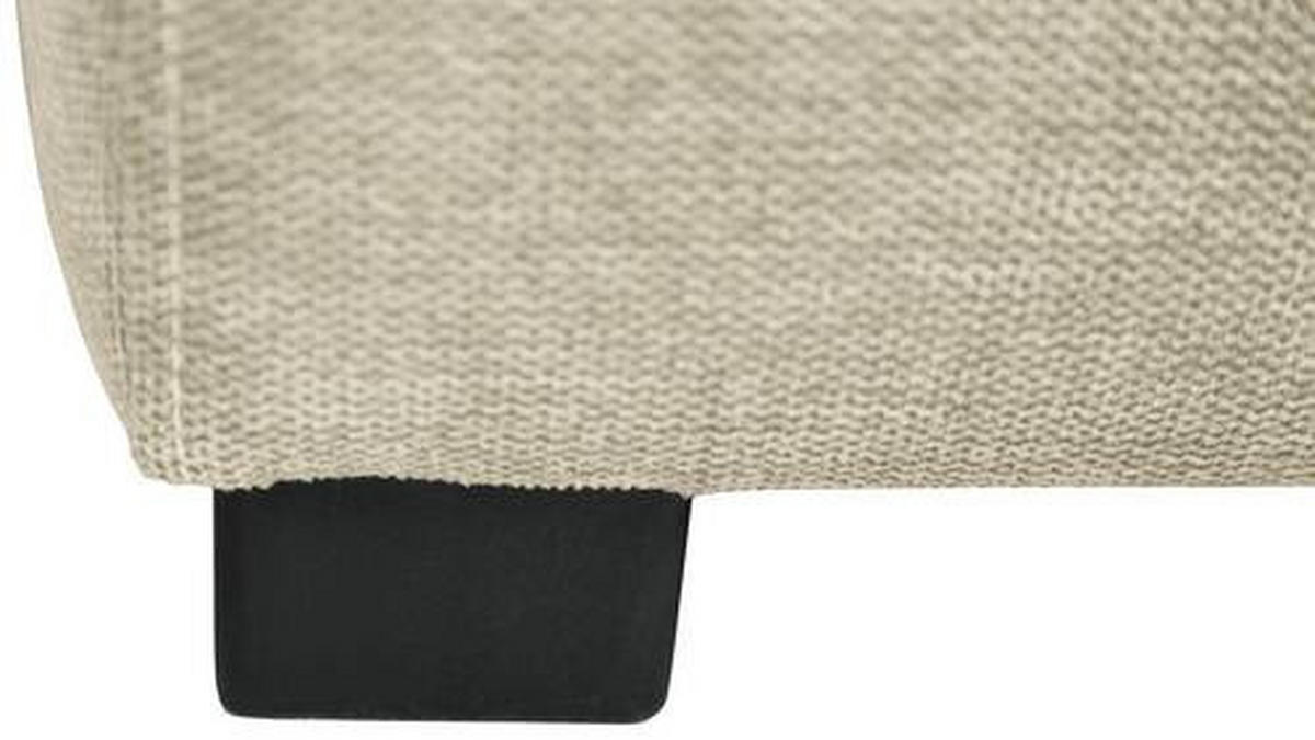ECKSOFA Beige Webstoff  - Beige/Schwarz, Design, Kunststoff/Textil (276/173cm) - Stylife