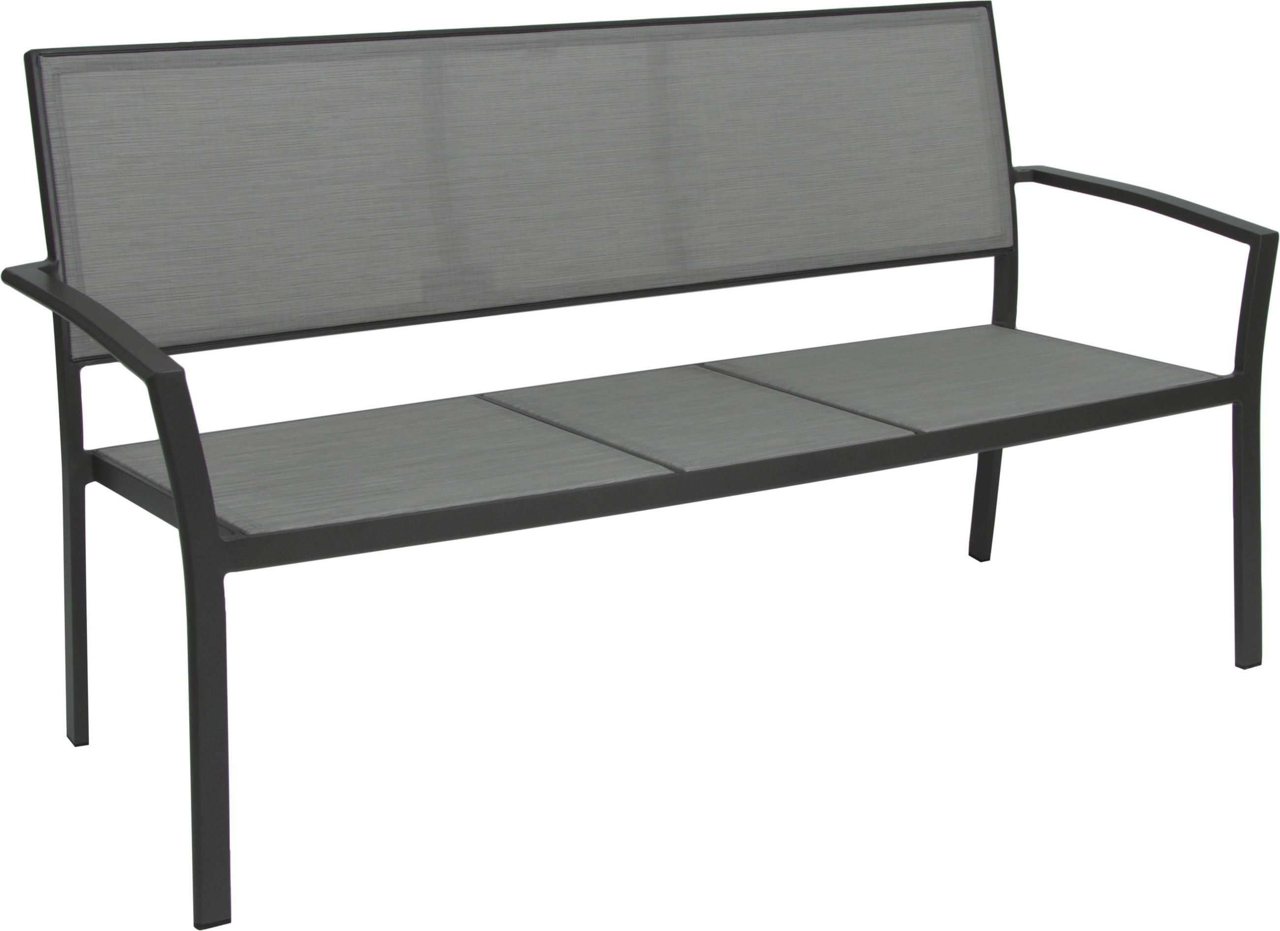 GARTENBANK 165/92/71 cm  in Anthrazit, Dunkelgrau  - Dunkelgrau/Anthrazit, Basics, Textil/Metall (165/92/71cm) - Stern