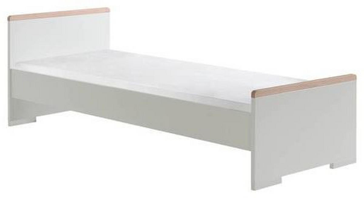 BETT 90/200 cm  in Weiß  - Weiß, MODERN (90/200cm) - MID.YOU