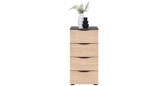 REGAL Anthrazit - Anthrazit/Schwarz, KONVENTIONELL, Holzwerkstoff/Kunststoff (46/90/40cm) - Hom`in