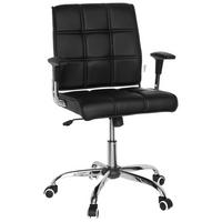 DREHSTUHL  in Lederlook Schwarz  - Chromfarben/Schwarz, MODERN, Kunststoff/Textil (61/87/59cm) - MID.YOU