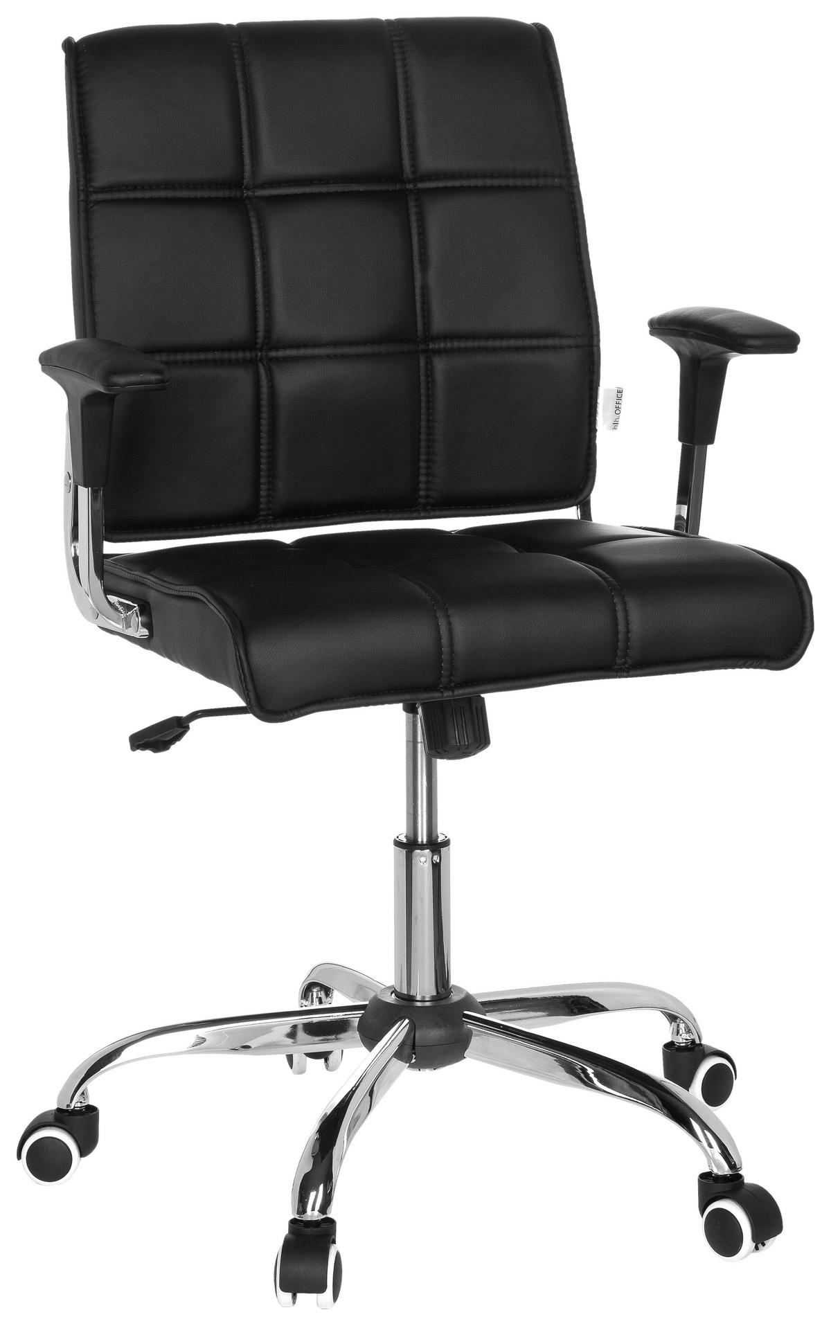 DREHSTUHL  in Lederlook Schwarz  - Chromfarben/Schwarz, MODERN, Kunststoff/Textil (61/87/59cm) - MID.YOU