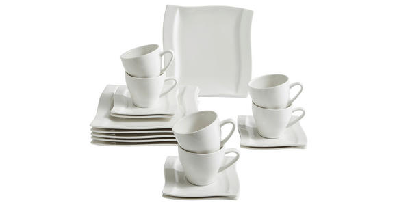 KAFFEESERVICE Swing 18-teilig - Weiß, Basics, Keramik - Novel