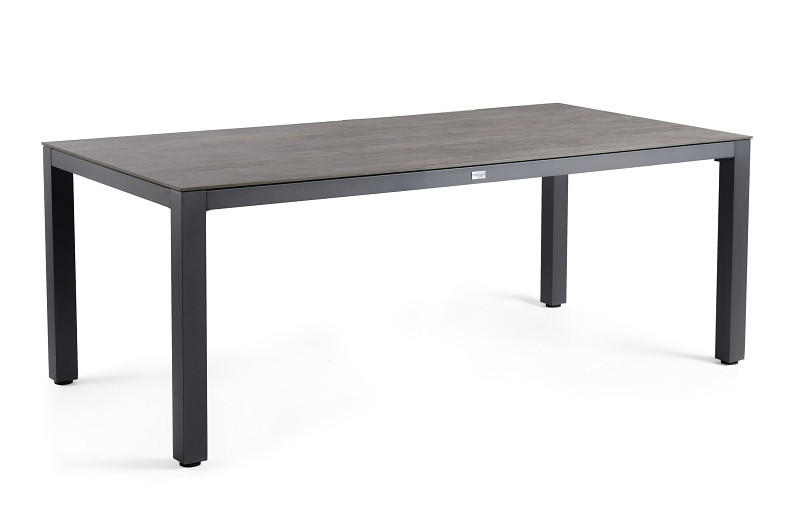 GARTENTISCH 220/100/75 cm Metall, Kunststoff Grau rechteckig  - Anthrazit/Grau, Basics, Kunststoff/Metall (220/100/75cm) - Tierra Outdoor