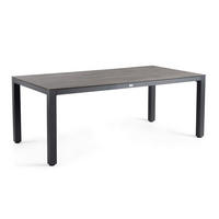 GARTENTISCH 220/100/75 cm Metall, Kunststoff Grau rechteckig  - Anthrazit/Grau, Basics, Kunststoff/Metall (220/100/75cm) - Tierra Outdoor