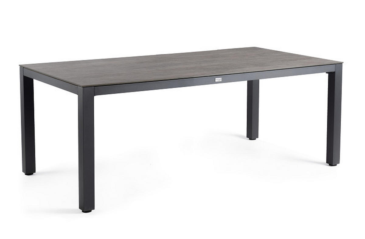 GARTENTISCH 220/100/75 cm Metall, Kunststoff Grau rechteckig  - Anthrazit/Grau, Basics, Kunststoff/Metall (220/100/75cm) - Tierra Outdoor