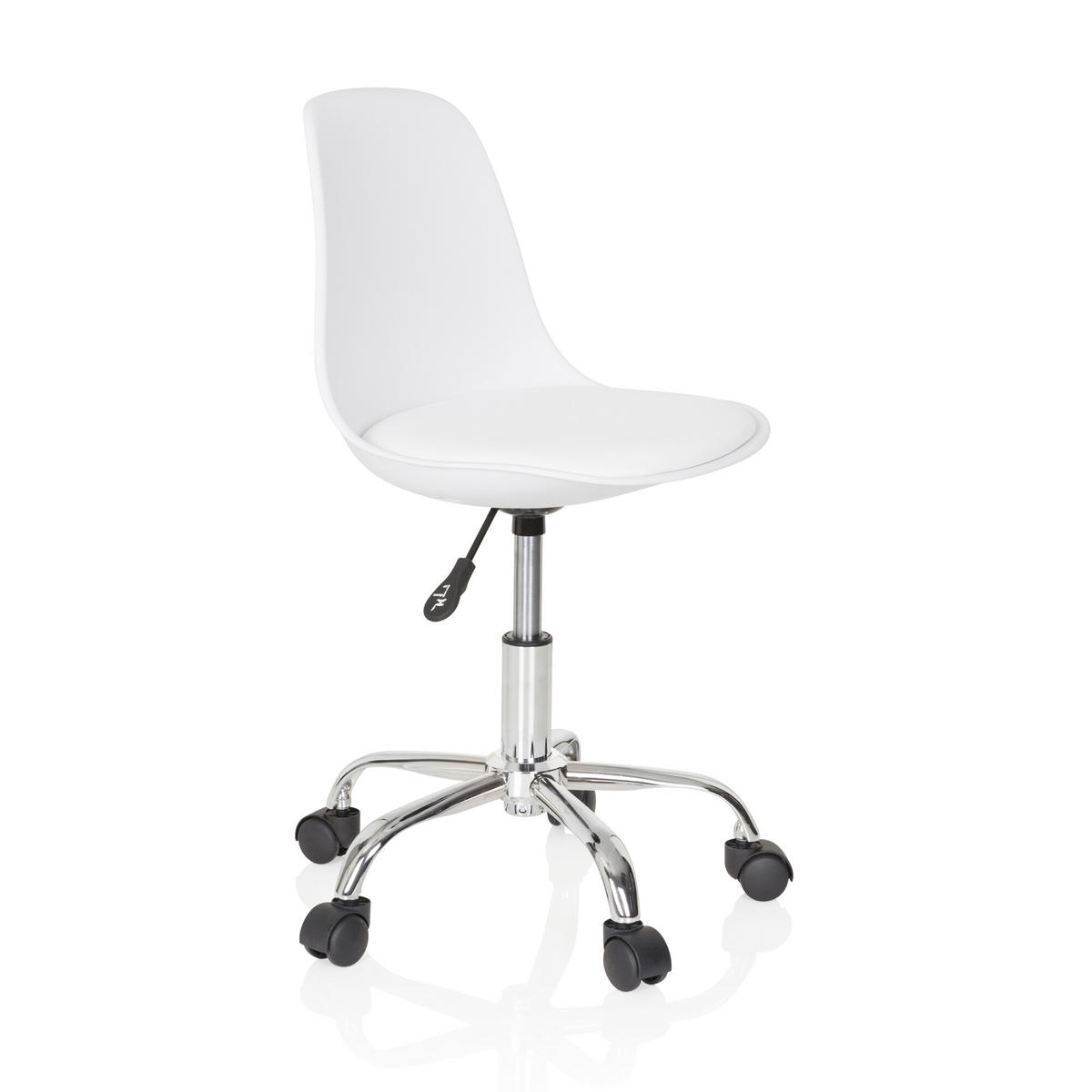 OTOČNÁ ŽIDLE PRO MLÁDEŽ, bílá - bílá, Basics, textil/plast (40/72-82/44cm) - MID.YOU
